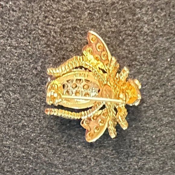 JOAN Rivers Rhinestone Bumblebee Brooch Pin - Picture 5 of 6